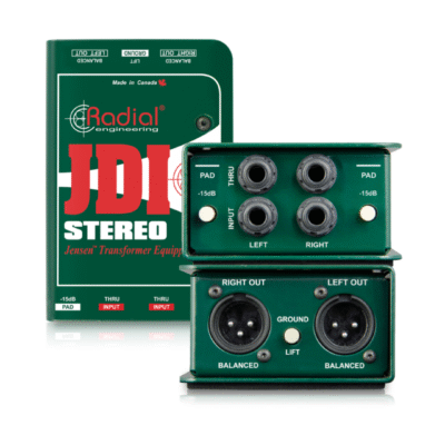 Radial JDI Stereo Jensen-equipped 2-channel Passive Instrument Direct Box