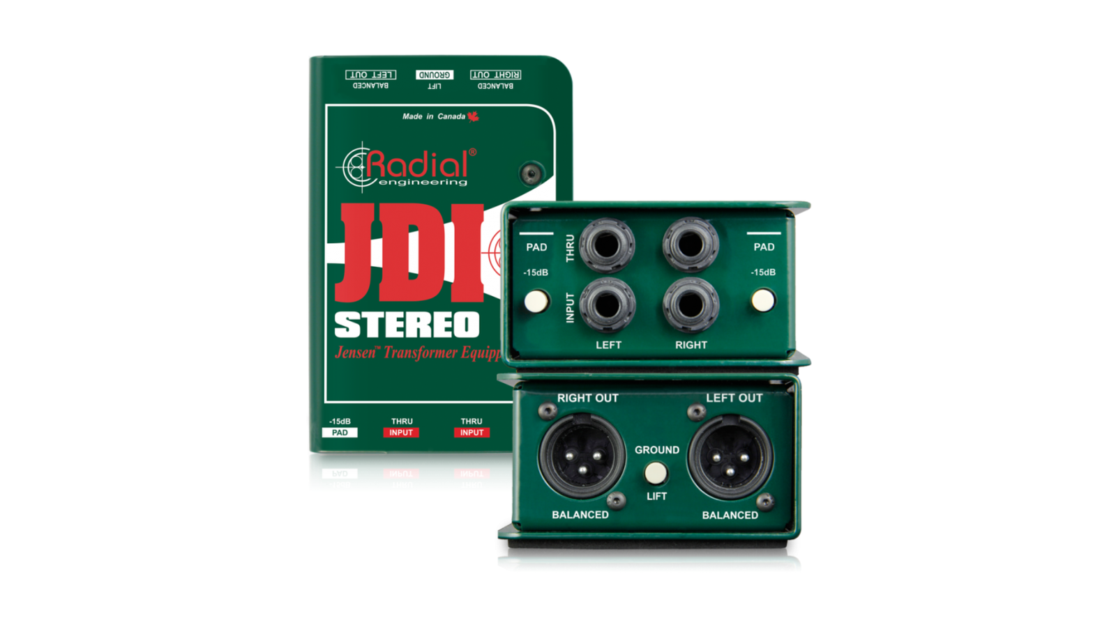 Radial JDI Stereo Jensen-equipped 2-channel Passive Instrument Direct Box